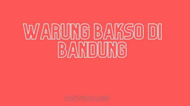Warung Bakso di Bandung