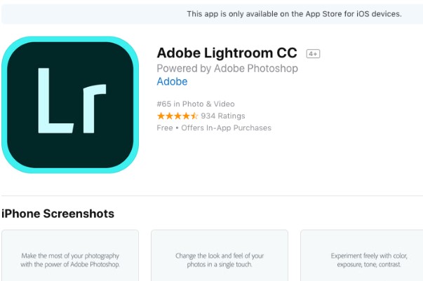 Lightroom Android iOS