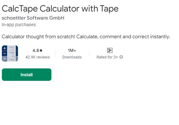 CalcTape Calculator with Tape